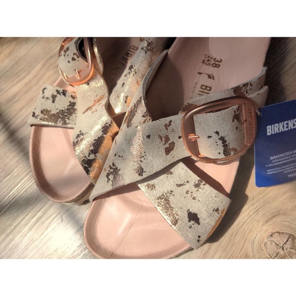 Birkenstock Siena Rose Gold Metallic Copper Exquisite Sandals EU 38 Womens 7-7.5 - Picture 9 of 12